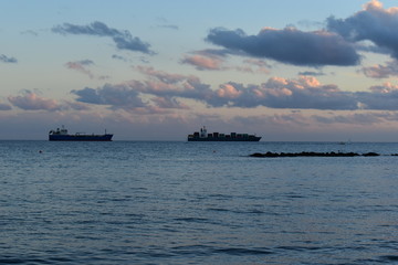 ship in the sea