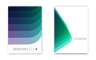 Minimal gradient shapes on white background vector