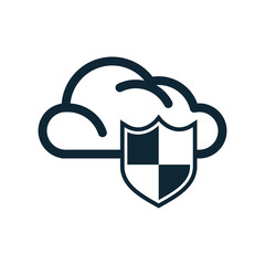 cloud computing data isolated icon