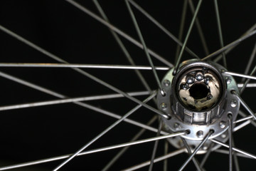 Bicycle repair. Cleaning and replacement of grease in the rear hub of the bike. The rear wheel of...