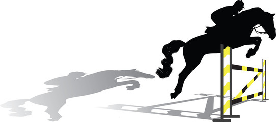 Fototapeta premium jockey silhouette vector