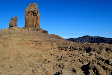 Roque Nublo in the center of the island of Gran Canaria, Canary Islands, Spain