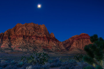 Full Moon Over Red Rock