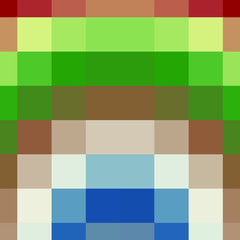 Classic Blue Abstract trianglify Generative Art background illustration