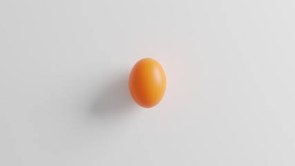 Egg over a white background