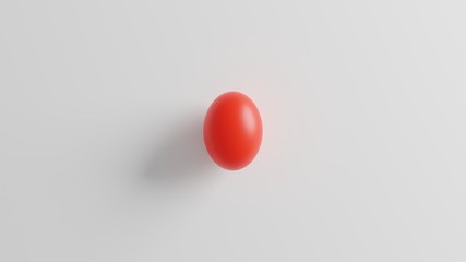 Red Egg over a white background