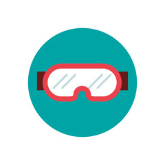 winter goggles mask isolated icon