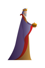 Melchior of happy epiphany day vector design