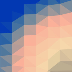 Classic Blue Abstract trianglify Generative Art background illustration