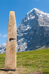 The panoramic point of the north face of the Eiger, one of the most difficult and dangerous mountain to climb.