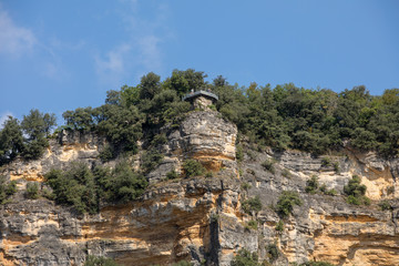 Belvedere viewpoint in; the Jardins de Marqueyssac in the Dordogne region of France