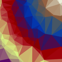 Classic Blue Abstract trianglify Generative Art background illustration