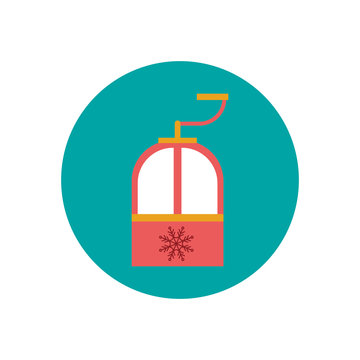 cableway winter transport isolated icon