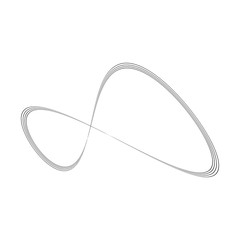 Infinity symbol of multiple thin black lines. Concept of infinite, limitless and endless. Simple flat vector design element