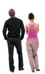 Back view of couple.