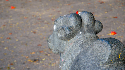 Bull stone sculpture