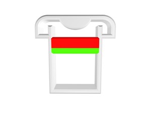 3d illustration of Belarusian soccer T-shirt