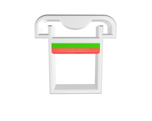 3d illustration of Bulgaria soccer T-shirt