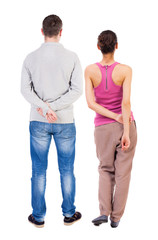 Back view of couple.