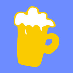 Lettering poster with russian quote about beer in vintage style. Calligraphic banner and t shirt print. Hand Drawn placard for pub or bar menu design. Vector illustration