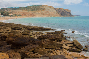 Fototapeta na wymiar Praia no Algarve, sul de Porugal