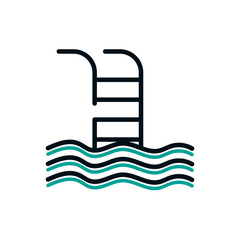 Isolated swimming pool icon vector design