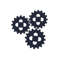 car gears assembly piece flat icon