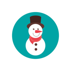 merry christmas snowman cute character