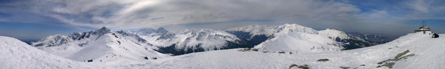 Fototapeta na wymiar Panorama 360 stopni - Kasprowy Wierch Zima