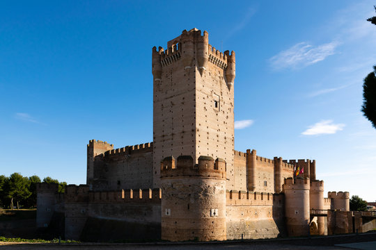 OLMEDO CASTLE UNDER A BLUE SKY