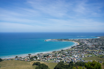 Bird's eye view on coastal line