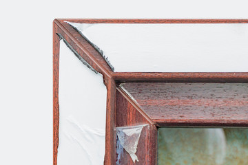 A fragment of plastic Windows with lamination