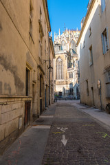 Fototapeta na wymiar Small street in Nancy downtown, France