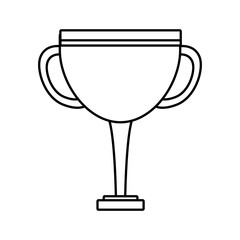 trophy gold in white background