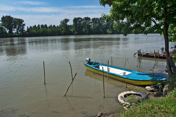 Fototapeta na wymiar Fishing boat in the marina