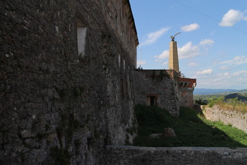 View to Palanok castle in Mukachevo, Ukraine