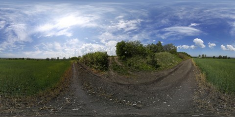 Fototapeta premium Spring Landscape in Poland 360 Panorama