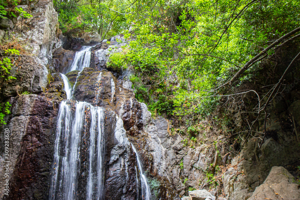 Wall mural sos molinos waterfalls - 30 meters heigh waterfall on sardinia