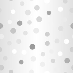 Gradient polka dot pattern. Seamless vector background