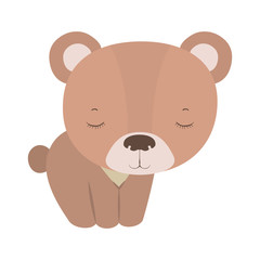Isolated cute bear cartoon vector design