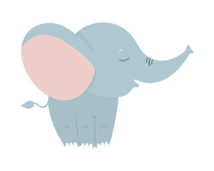 Isolated cute elephant cartoon vector design