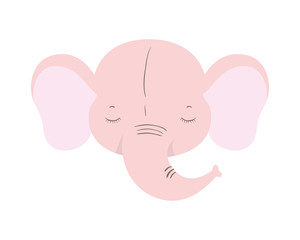 Isolated cute elephant cartoon vector design