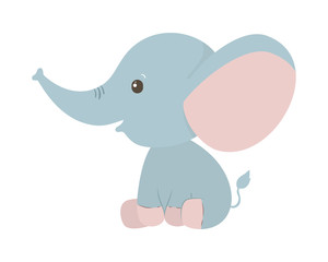 Isolated cute elephant cartoon vector design
