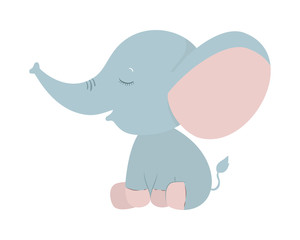 Isolated cute elephant cartoon vector design