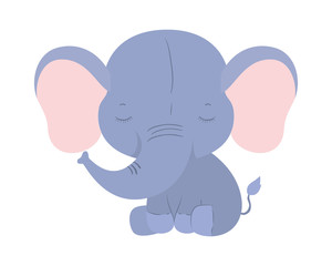 Isolated cute elephant cartoon vector design