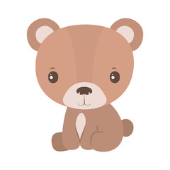 Obraz na płótnie Canvas Isolated cute bear cartoon vector design
