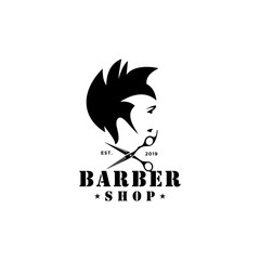 Barbershop Logo Design Vector Template