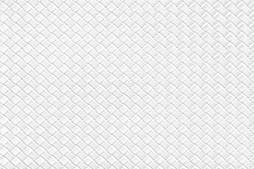 White leather background with imitation weave texture. Glossy dermantine, artificial leather structure. Fake woven leather wicker textured surface.