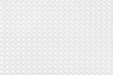 White leather background with imitation weave texture. Glossy dermantine, artificial leather structure. Fake woven leather wicker textured surface.