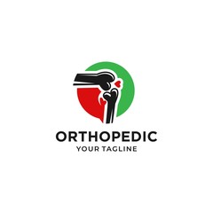 Orthopedic health logo design vector template